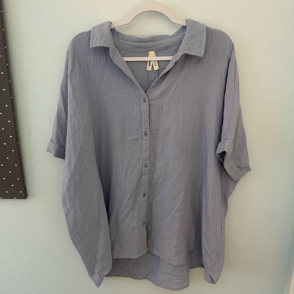 Pact Coastal Double Gauze Oversized Shirt